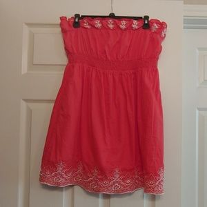 Strapless cotton Dress